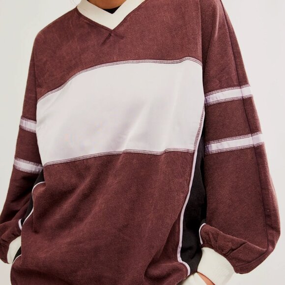 Free People Movement | Maroon Rugby Ready Layer SIZE XS - Picture 4 of 10